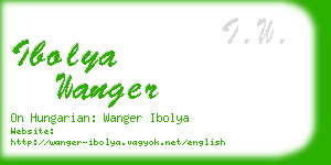 ibolya wanger business card